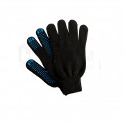 ХОЗЯЙСТВЕННЫЕ Перчатки .Перчатки Х/Б+ резина Черные ТОП 1 пара
